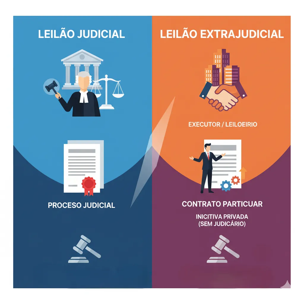 Diferenças entre Leilão Judicial, Extrajudicial e Administrativo